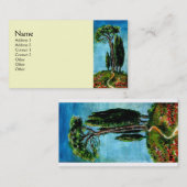 ZYPRESSEBÄUME UND MEDITERRANISCHER PINE IN DER Tos Visitenkarte (Vorne/Hinten)