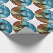 ZYPRESSEBÄUME UND -POPPIEN IN DER TUSKANISCHEN RUN GESCHENKPAPIER (Ecke)