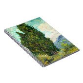 Zypressen (1889) Van Gogh Landschaft Kunst Spirale Notizblock (Rechte Seite)