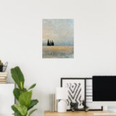 Zypressen am Horizont Minimale abstrakte Kunst Poster (Heimbüro)