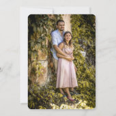 Zypressen-Baum-Hochzeitsprobe-Dinner Einladung (Rückseite)