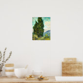 Zypressen Baum Vincent Van Gogh Landschaft Schöne  Poster (Küche)
