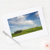 Zypressen-Bäume in der Toskana, rechteckig Rechteckiger Aufkleber (Umschlag)