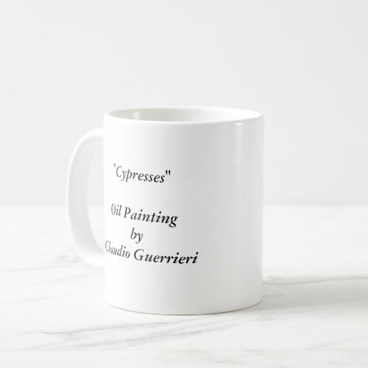 Zypressen Kaffeetasse (Vorderseite Links)