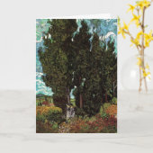 Zypressen mit weiblichen Abbildungen von Vincent v Karte (Gelbe Blume)