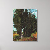 Zypressen mit weiblichen Abbildungen von Vincent v Leinwanddruck (Vorderseite)