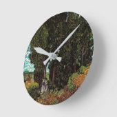 Zypressen mit weiblichen Abbildungen von Vincent v Runde Wanduhr (Winkel)