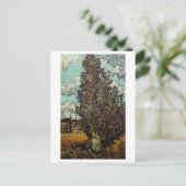 Zypressen und zwei Frauen, Vincent van Gogh Postkarte (Stehend Vorderseite)