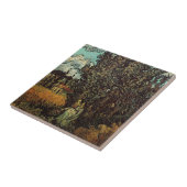 Zypressen und zwei Frauen von Vincent van Gogh Fliese (Seite)