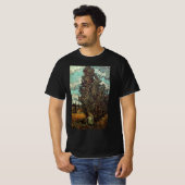 Zypressen und zwei Frauen von Vincent van Gogh T-Shirt (Vorne ganz)