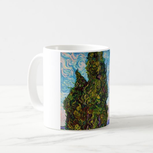 Zypressen, Van Gogh Kaffeetasse (Vorderseite Links)