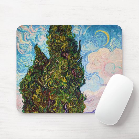 Zypressen, Van Gogh Mousepad (Mit Mouse)