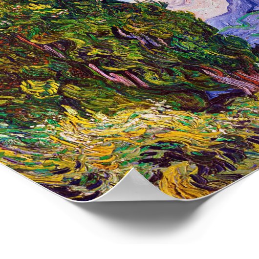 Zypressen, Van Gogh Poster (Ecke)