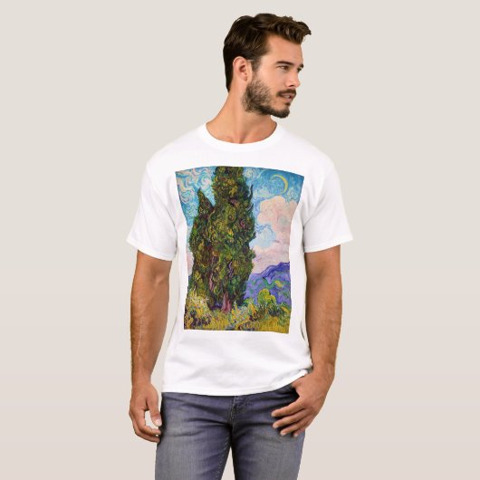Zypressen, Van Gogh T-Shirt (Vorne ganz)