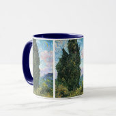 Zypressen, Vincent van Gogh Kunst Tasse (Vorderseite Links)