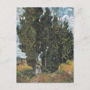 Zypressen von Van Gogh Feiertagspostkarte