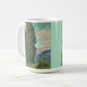 Zypressen von van Gogh Kaffeetasse (Vorderseite Links)