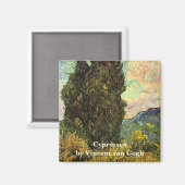 Zypressen von Vincent van Gogh Magnet (Vorderseite/Rückseite)
