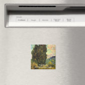Zypressen von Vincent van Gogh Magnet (In Situ (Geschirrspüler))