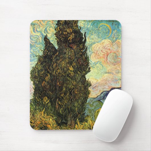 Zypressen von Vincent van Gogh Mousepad (Mit Mouse)
