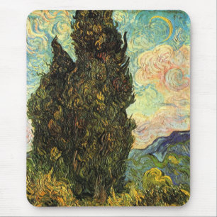 Zypressen von Vincent van Gogh Mousepad