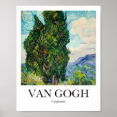 Zypressen von Vincent Van Gogh Poster (Vorne)