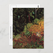 Zypressen, zwei weibliche Figuren, Vincent Van Gog Postkarte (Vorne/Hinten)