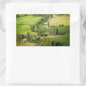 Zypressenkurvenbahn, rechteckiger Aufkleber in der (Tasche)