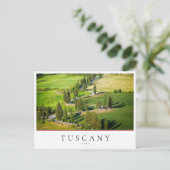 Zypressenkurvenstraße in der Toskana, Italien Postkarte (Stehend Vorderseite)