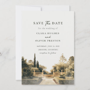 Zypressenterrasse Sandstein Italienischer Garten Save The Date