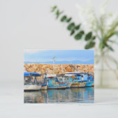 Zypriotische Fischerboote Postkarte (Stehend Vorderseite)