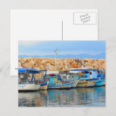 Zypriotische Fischerboote Postkarte (Vorne/Hinten)