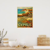 Zyprische felsige Küste Poster (Küche)