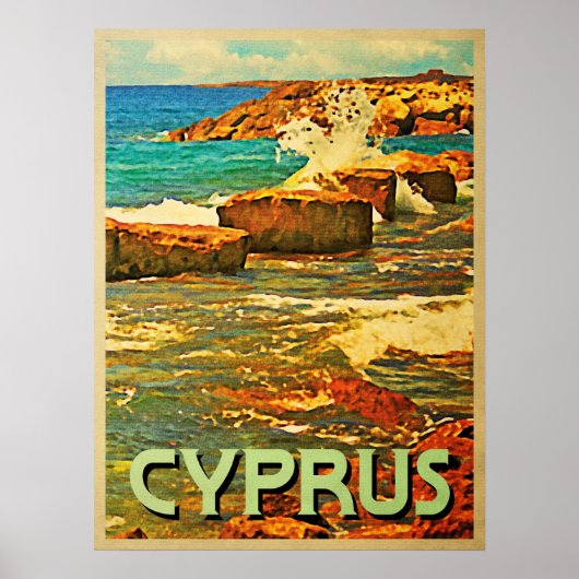 Zyprische felsige Küste Poster (Vorne)
