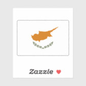 zyprische Flagge Aufkleber (Blatt)