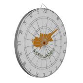 zyprische Flagge Dartscheibe (Vorderseite Links)