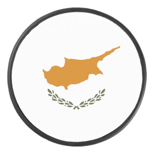 zyprische Flagge Eishockey Puck (Vorderseite)