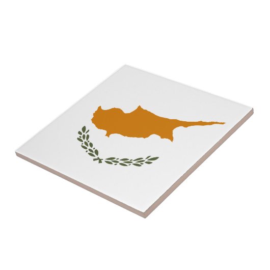 zyprische Flagge Fliese (Seite)