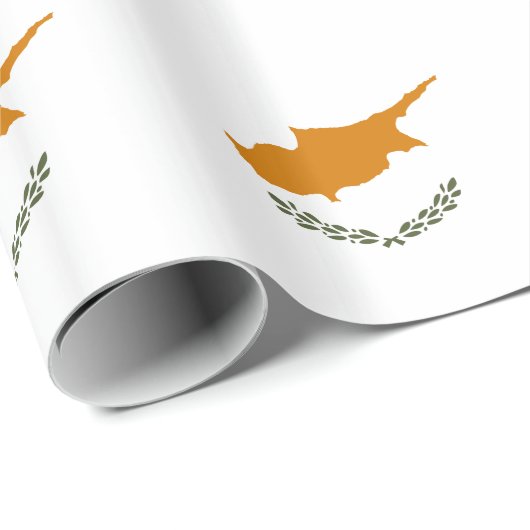 zyprische Flagge Geschenkpapier (Rolleneckpunkt)