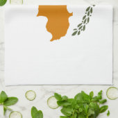 zyprische Flagge Geschirrtuch (Gefaltet)