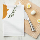 zyprische Flagge Geschirrtuch (Viertel Falte)