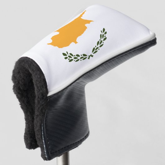 zyprische Flagge Golf Headcover (3/4 Vorderseite)