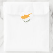 zyprische Flagge Herz-Aufkleber (Tasche)