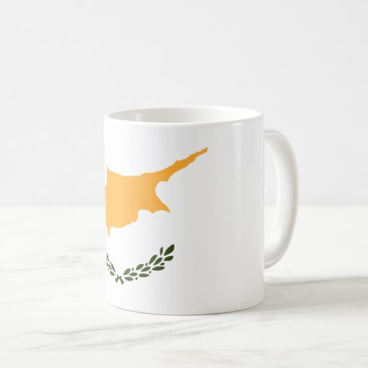 zyprische Flagge Kaffeetasse (VorderseiteRechts)