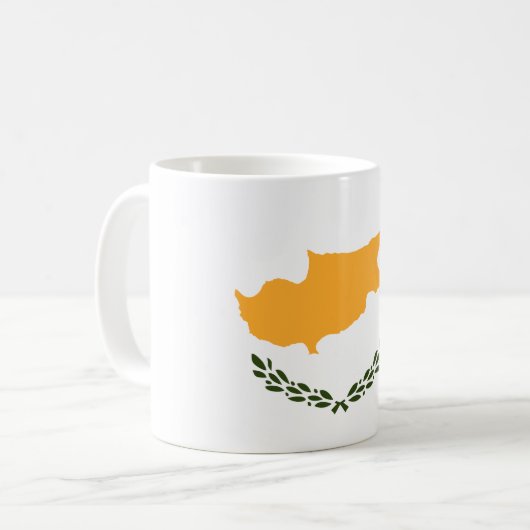 zyprische Flagge Kaffeetasse (Vorderseite Links)