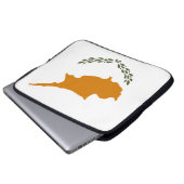zyprische Flagge Laptopschutzhülle (Vorne Knopf)