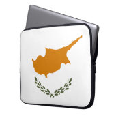 zyprische Flagge Laptopschutzhülle (Vorderseite Links)
