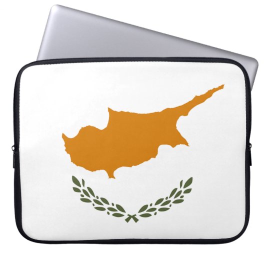 zyprische Flagge Laptopschutzhülle (Vorderseite)