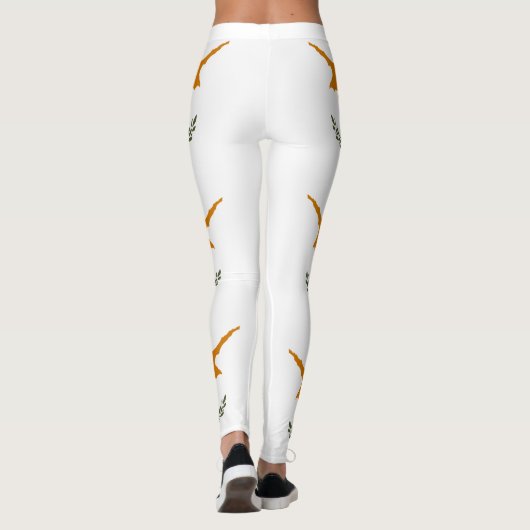 zyprische Flagge Leggings (Rückseite)