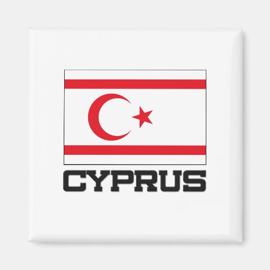 zyprische Flagge Magnet (Vorne)
